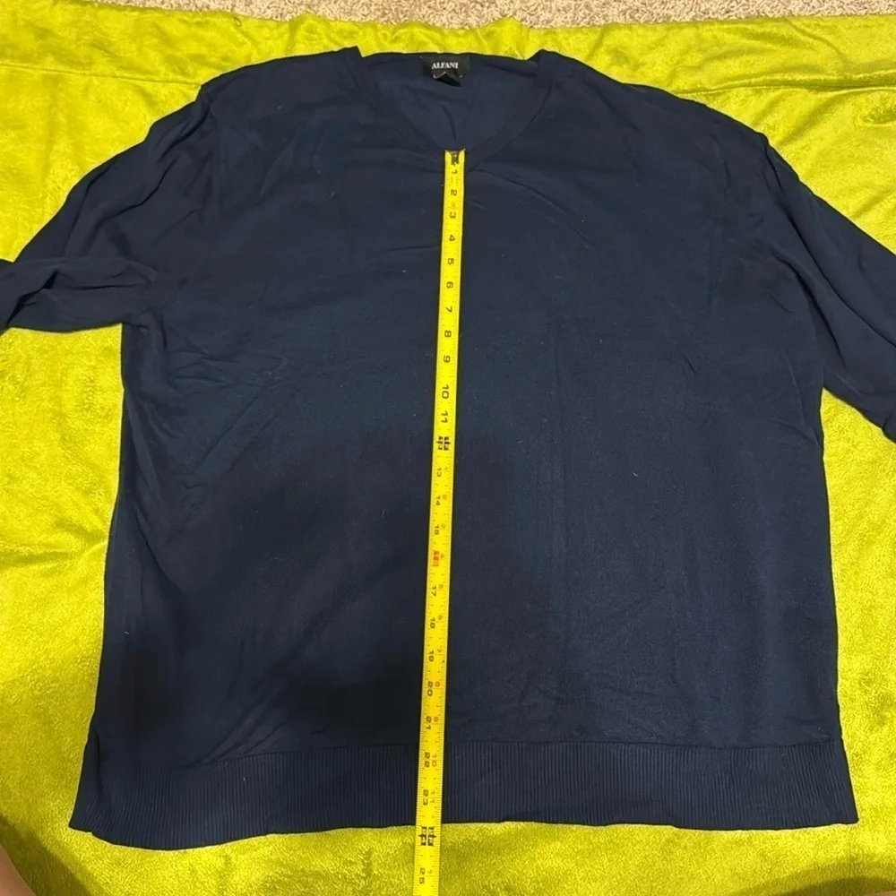 COPY - Alfani Mens Ceil Blue V Neck Pullover Sweater Long Sleeve Size XXL